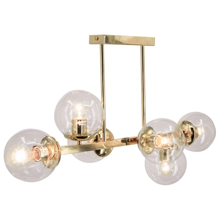Plafon złoty metalowy z 6 szklanymi kulami 3030/6 z serii SINTRA - Lampy Elem